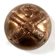 1860's-90's Artillery Crossed Cannons French Made Original Uniform Button N3A picture
