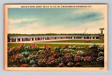Statesville NC-North Carolina, Bolick's Hotel Court Vintage c1953 Postcard picture