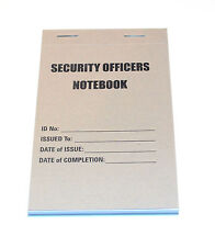 SECURITY OFFICERS NOTEBOOK, Police, Door Supervisor, Note Book, Emergency,Rescue picture