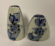Vintage Tonala  Salt and Pepper Shakers Signed Mexico CAT Pottery picture