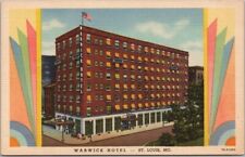 Vintage ST. LOUIS Missouri Postcard WARWICK HOTEL - Curteich Linen / Dated 1950 picture