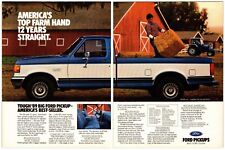 Vintage 1989 Ford Pickup Trucks - Original (8 x 16.5) 2 Page Print Advertisement picture
