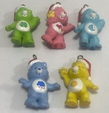 Care Bears Mini Holiday Ornament 5 Piece Set American Greetings 2004 1.5” picture