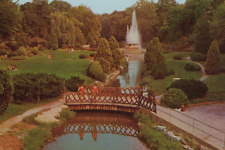Sunken Garden & Illuminated Fountain at Hershey Park PA Chrome Vintage Post Card picture