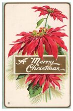 Vintage 1910's Embossed A Merry Christmas Postcard Unposted Series 228A picture