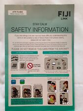 Fiji Airways Safety Cards ATR72-600 Oneworld Connect Airlines Fiji Link picture