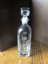 Beautiful Etched Glass Decanter  picture