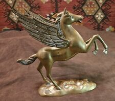 Vintage Brass Pegasus / Winged Horse Mid Century XL HUGE Rearing Horse picture