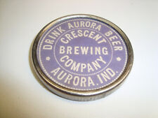 Circa 1890s Crescent Brewing Pocket Mirror, Aurora, Indiana picture