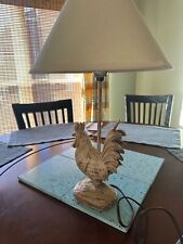ROOSTER Chicken ACCENT Table DESK Lamp & Shade COUNTRY Farm House DECOR picture