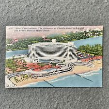 1960 MIAMI BEACH, Florida Postcard HOTEL FONTAINEBLEAU / Tichnor Linen picture