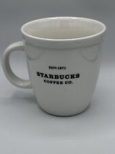 Starbucks Barista 2001 Classic Estd 1971 Coffee Co. Ivory / Black Ceramic Mug picture