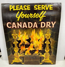 RARE Canada Dry Store Adverting Poster Cardboard VTG picture