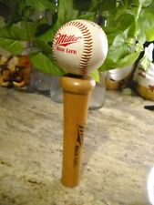 Vintage Miller High Life Baseball & Bat Beer Tap Handle. SEE ALL PICS picture
