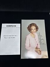 Helen Gurley Brown Signed 6.5 x 10 Photo Autographed Signed Cosmo w/ Fan Note picture