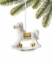 Macy’s Holiday Lane 2022 Baby’s First Christmas Rocking Horse Ornament picture