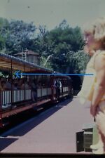 1968 35mm Slide Disneyland Santa Fe & Disneyland Railroad Car Passengers #1065 picture