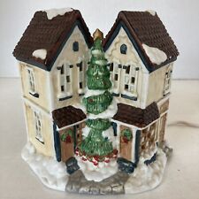 Mercuries 1992 Christmas Holiday Snow Village Home House w/ Light Working No Box picture