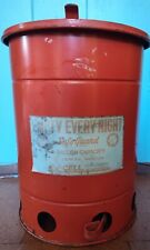 VTG 6 Gal Safe-Guard Red Metal Oil Rag Waste Can picture