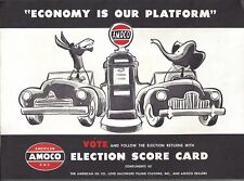 Vintage 1952 AMOCO OIL Presidential Election Score Card  picture