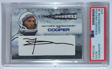 Interstellar Matthew McConaughey Auto Autograph Cut Custom Card PSA DNA picture