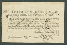 CONNECTICUT REVOLUTIONARY WAR - PROMISSORY NOTE SIGNED 12/26/1781 WITH CO-SIGNER picture