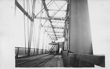 (Omaha Nebraska NE) Union Pacific Railroad) Bridge Train Car Real Photo Postcard picture