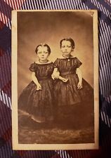 Two Beautiful Little Girls/Sisters. Matching Dresses. Civil War. Kerr Family. picture