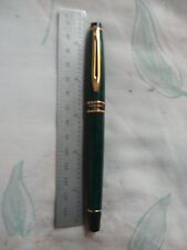 Waterman Expert Green Marble Fountain Pen Gold Plated Medium Point Nib FRANCE picture