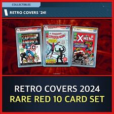 RETRO COVERS 2024-RARE RED 10 CARD SET-TOPPS MARVEL COLLECT DIGITAL picture