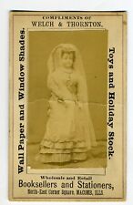 CDV – ADVERTISING  - BOOKSELLERS AND STATIONERS  - LARGE DOLL picture