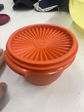 Vintage Tupperware Orange Small Storage Container With Lid 886-21 picture
