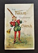 1895 antique QUAKER OATS AD booklet FROLIE GRASSHOPPER CIRCUS child story picture