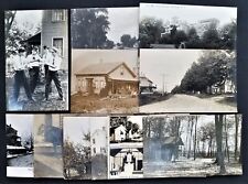 LOT antique 11pc REAL PHOTO POSTCARDS rppc NEW YORK streets id'd homes hillig picture