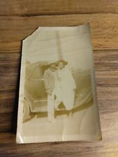 Antique African American Couple Next To Car Photograph picture