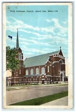 1928 First Lutheran Church Exterior View Building Albert Lea Minnesota Postcard picture
