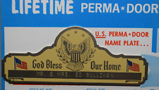 Vintage NOS Standee God Bless Our Home Name Plate Perma Door Salesman Sample picture