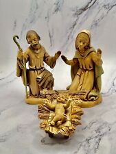 1983 FONTANINI DEPOSE Signed ITALY Nativity Mary Joseph Baby Jesus 4Pc Set picture