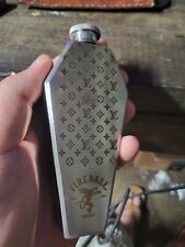 Lv/ Fireball Custom  Laser Engraved Coffin  Flask  picture