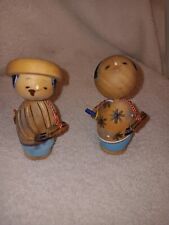 Set Of 2 Vintage Japanese Kokeshi Dolls 4