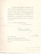 Charlotte, Grand Duchess of Luxembourg Signed Letter 1951 Autographed picture