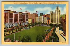 Pershing Square LA Biltmore LA-101 CA California Vintage PostCard  - C6 picture