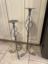 Partylite Grand Paragon Pillar Candle Holders Stand 30” & 24