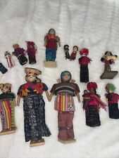 Lot Of 15 Vintage Ethnic Folk Art Dolls. Different Sizes  picture