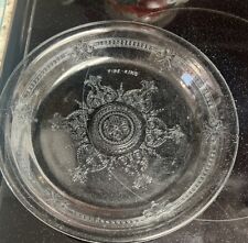 VTG Beautiful Fire King  Philbe pattern clear glass pie plate. 8” Round. picture