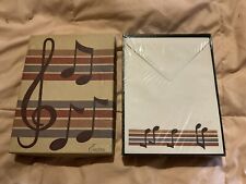 Vintage Stationary Box Eaton Music Notes Envelopes Decorated Sheets New Sealed picture