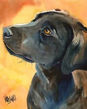 Labrador Retriever Art Print from Painting | Black Lab Gifts, Picture 8x10 picture