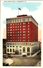 Vintage C. 1920's Penn Harris Hotel Harrisburg PA Postcard Pennsylvania Blank picture