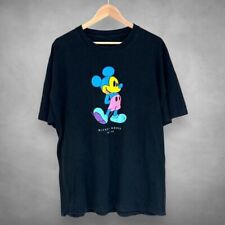 Disney Mickey Mouse T-shirt Mens XL Black Neon picture