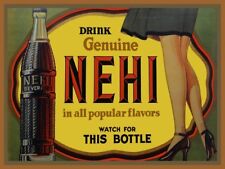 Drink Genuine NEHI in the Bottle Beverage Soda Metal Sign picture